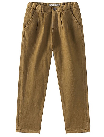 Коричневые хлопковые брюки Bonpoint - 1084519181640 - Фото 1