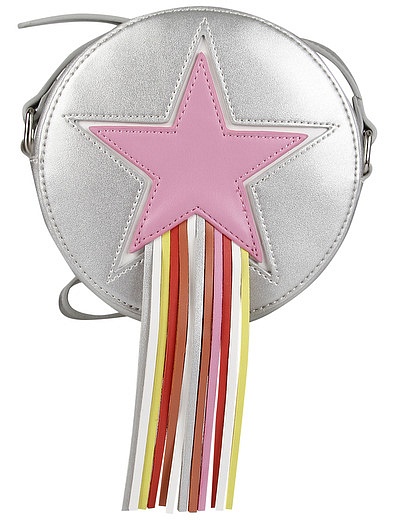 Серебристая сумка со звездой Stella McCartney - 1204508280653 - Фото 1