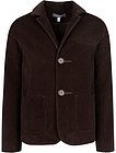 Коричневый вельветовый однобортный пиджак - 1331810880117