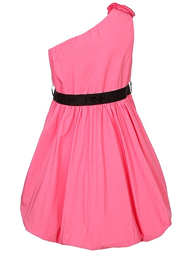 Розовое платье с поясом на одно плечо Pinko - 1054609410059 - Фото 2