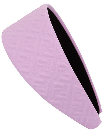 Сиреневый ободок с объемным логотипом Fendi - 5144508270215 - Фото 1