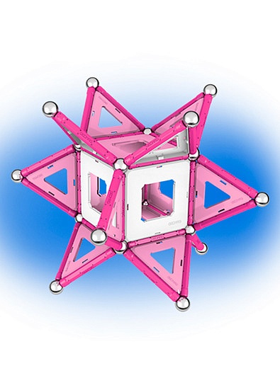 Магнитный конструктор розового цвета GEOMAG - 7132629980081 - Фото 2