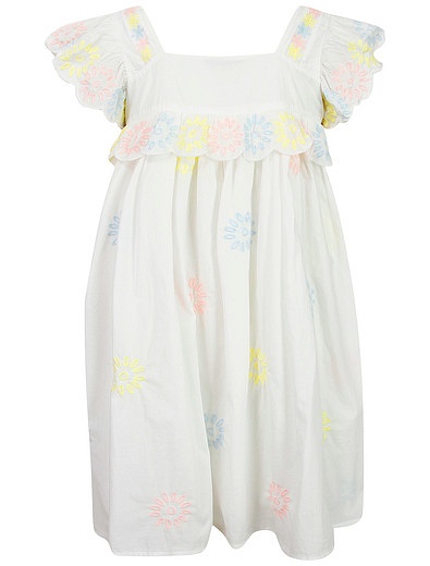 Платье из органического хлопка с цветами-кроше Stella McCartney - 1054709370642 - Фото 2