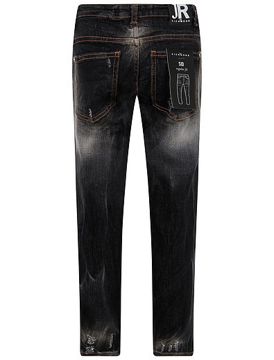 Черные джинсы с потертостями JOHN RICHMOND - 1164519083677 - Фото 2
