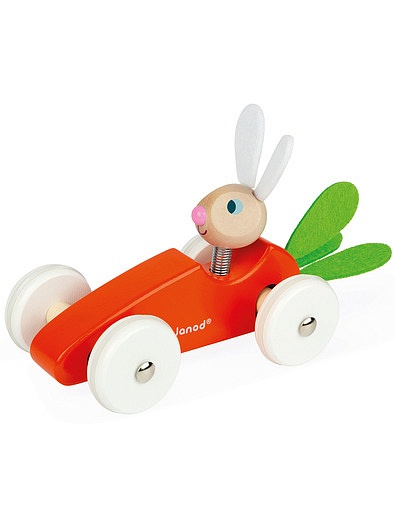 Каталка-машинка для малышей "Кролик" JANOD - 7134529272594 - Фото 3