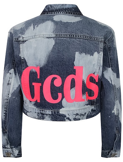 Куртка джинсовая с эффектным окрашиванием GCDS mini - 1074509170198 - Фото 4