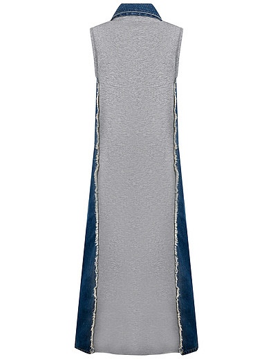 Джинсовое Платье с трикотажной спинкой MM6 Maison Margiela - 1054509270920 - Фото 3