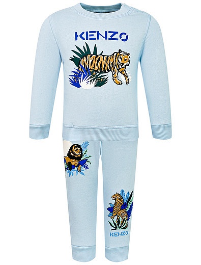 спортивный костюм с принтом и логотипом KENZO - 6004529180582 - Фото 1