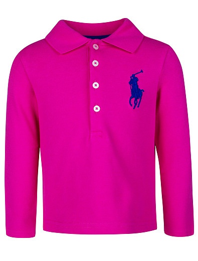 Розовое поло с вышивкой логотипа Ralph Lauren - 1140609680759 - Фото 1