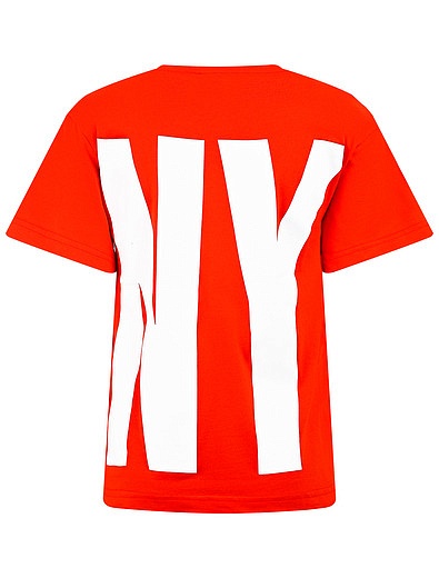 Красная футболка с логотипом DKNY - 1134529173057 - Фото 2