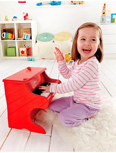 Музыкальная игрушка Пианино красная Hape - 7134529280735 - Фото 2