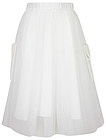 Белая юбка с накладными карманами - 1044509411515