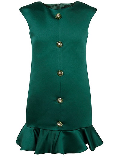 Зелёное платье с декоративными пуговицами David Charles - 1052209980118 - Фото 1