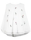 Белая блуза с цветочной вышивкой - 1034509410496
