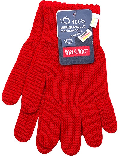 Красные перчатки из шерсти мериноса Maximo - 1191329780663 - Фото 1