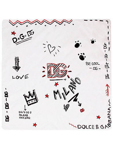 Одеяло из хлопка с принтом в стиле граффити Dolce & Gabbana - 0774529270045 - Фото 1