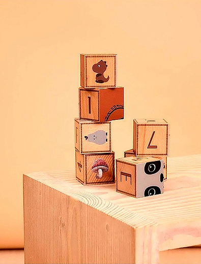 Набор деревянных кубиков, 9 шт nuuroo - 0664520370175 - Фото 3