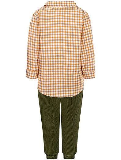 Комплект из рубашки,лонгслива и брюк Aletta - 3034519281169 - Фото 2