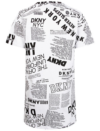Платье-футболка с надписями DKNY - 1054609177723 - Фото 2