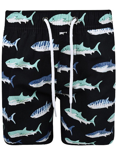 Черные пляжные шорты с акулами SNAPPER ROCK - 4101119970416 - Фото 1