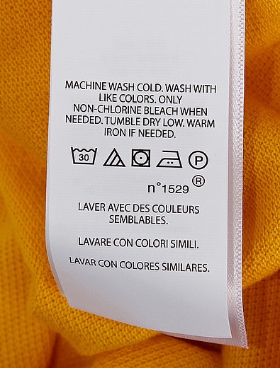 Желтое поло с вышивкой логотипа Ralph Lauren - 1144519082702 - Фото 4