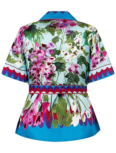 Шёлковая Блуза с поясом Dolce & Gabbana - 1034509271288 - Фото 2