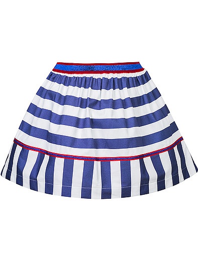 Хлопковая юбка в полоску Paesaggino - 1043809770155 - Фото 3
