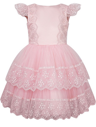 Розовое платье с кружевом ENN`STORE - 1054500080191 - Фото 1