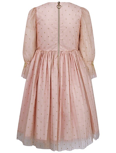 розовое Платье с отделкой золотыми нитями Lesy - 1054609085097 - Фото 2