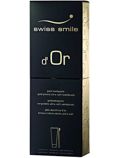 Набор из гелевой зубной пасты и позолоченной зубной щетки SWISS SMILE - 6451128881264 - Фото 3