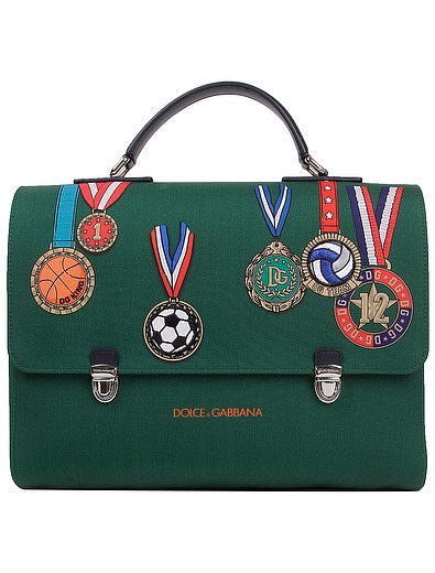 Портфель с принтом медали Dolce & Gabbana - 1674518080022 - Фото 1
