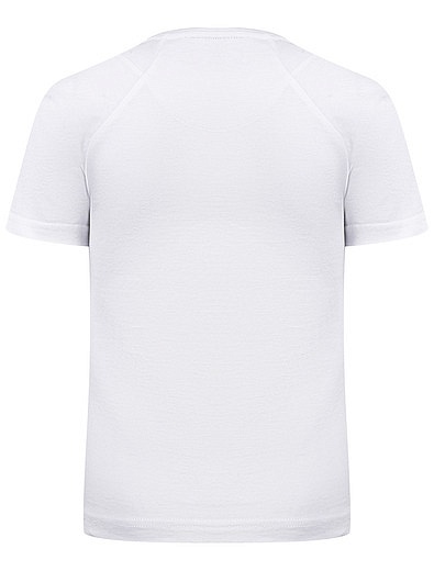Белая футболка из хлопка с логотипом DKNY - 1134529172951 - Фото 2