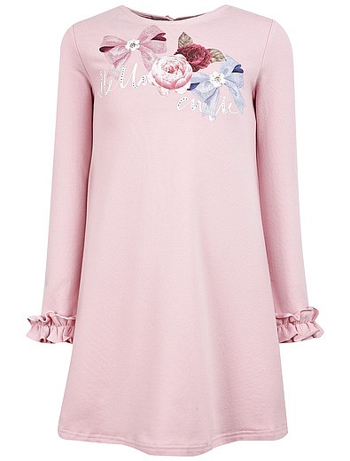 Розовое хлопковое платье Balloon Chic - 1054709182658 - Фото 1