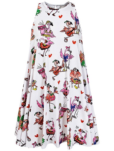 Платье с принтом фламинго Stella McCartney - 1054509178011 - Фото 1