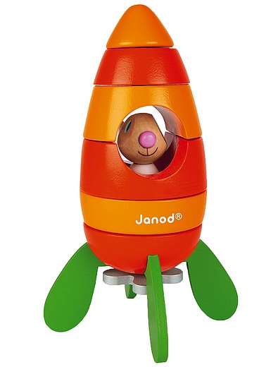 Конструктор магнитный &quot;Кролик в ракете&quot; JANOD - 7132529981225 - Фото 1