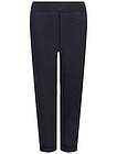 Тёмно-синие брюки с эластичным поясом - 1084519380173
