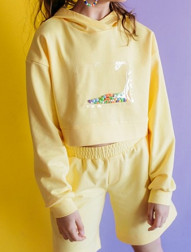 Трикотажные желтые шорты Motion kids - 1414500170481 - Фото 3