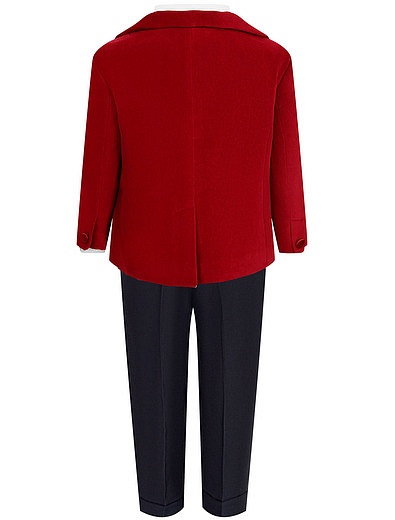 Костюм с красным бархатным пиджаком Baby A - 6054519280471 - Фото 2