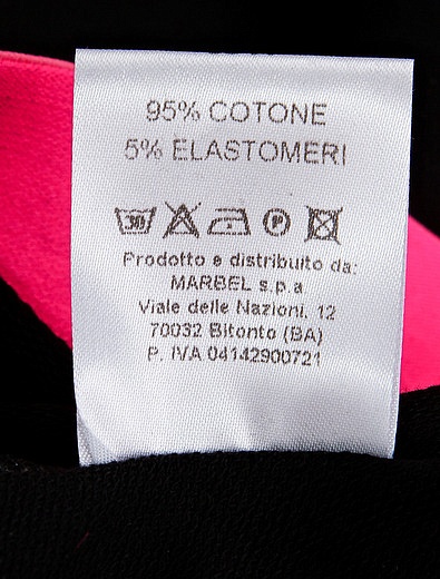 Черная юбка с розовым поясом резинкой Vicolo - 1044509073775 - Фото 3