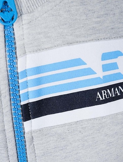 Спортивный костюм с логотипом бренда и контрастной отделкой Armani Junior - 6001719870292 - Фото 4