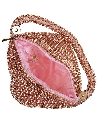 Розовая сумка-мешок с декором David Charles - 1204508080819 - Фото 4