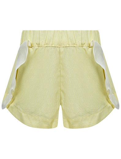 Жёлтый комплект из блузы и шорт с аппликацией Lapin House - 3024509273649 - Фото 4