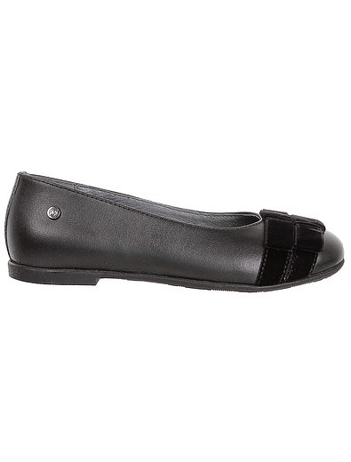 Черные туфли с бархатными бантами Naturino - 2011109980221 - Фото 2