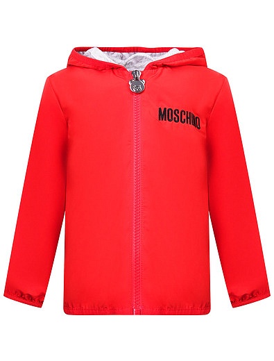 Куртка с ушками на капюшоне и принтом на спине Moschino - 1074529270335 - Фото 1