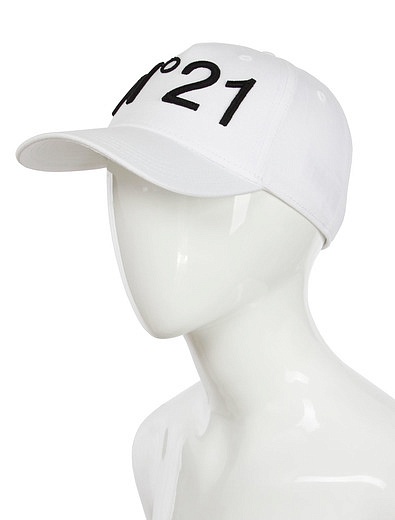 Белая кепка с вышивкой логотипа №21 kids - 1184528370087 - Фото 3