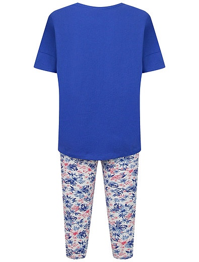 Хлопковая пижама с цветочным принтом Sanetta - 0214509171585 - Фото 2