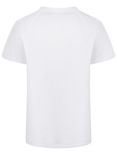 Белая футболка с логотипом Balmain - 1134529178472 - Фото 2