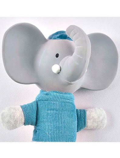 Мягконабивная игрушка-пищалка с головой из натурального каучука слоник Alvin Tikiri - 7134529270934 - Фото 3