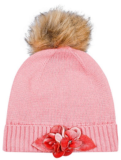 Комплект из шапки, шарфа и перчаток розового цвета Mayoral - 3004508180254 - Фото 4