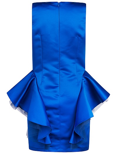 Синее платье с баской David Charles - 1051409780078 - Фото 4